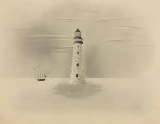 Eddystone Lighthouse, by Mary Altha Nims, 1840