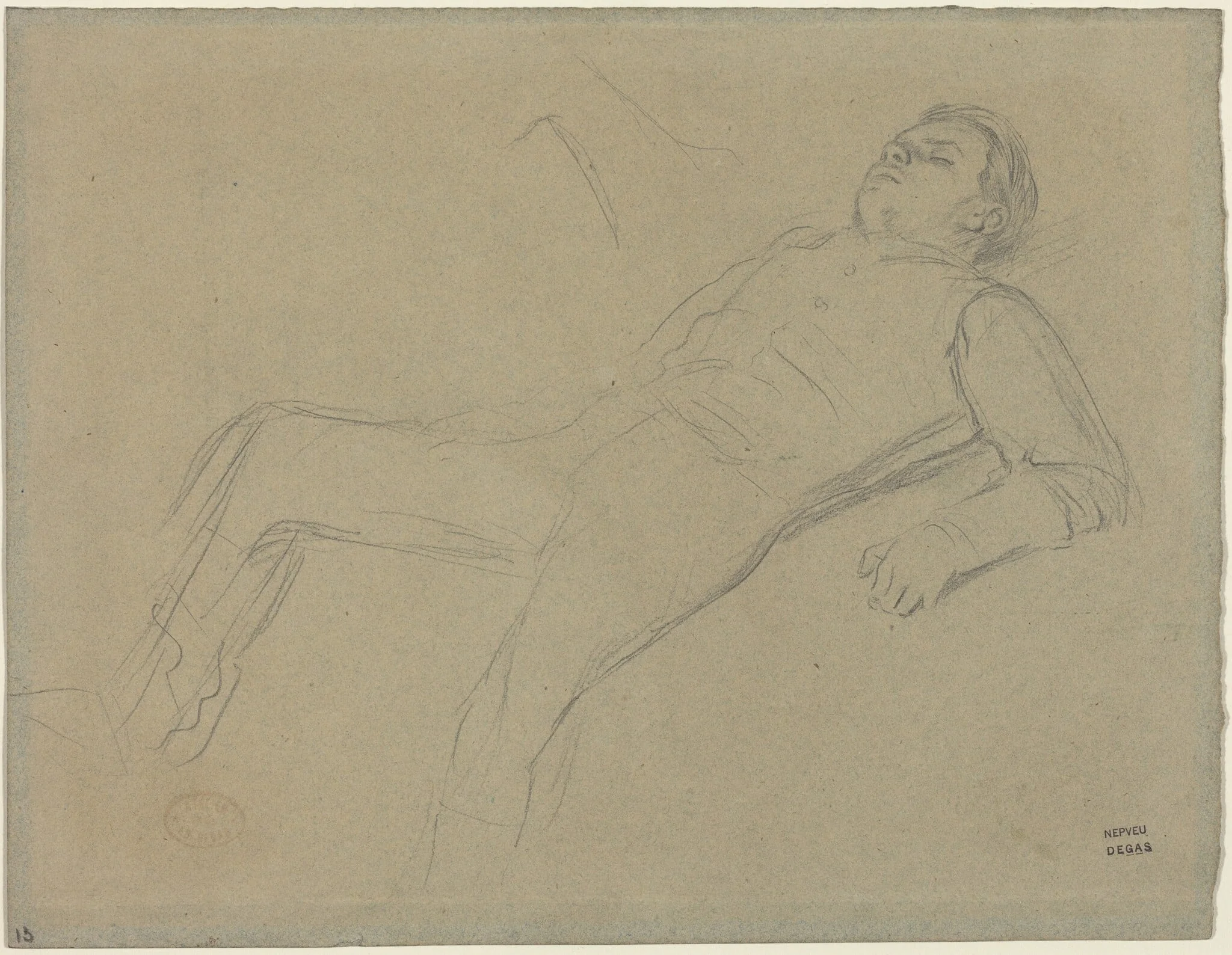 Fallen Jockey (study for "Scene from the Steeplechase: The Fallen Jockey"), detail