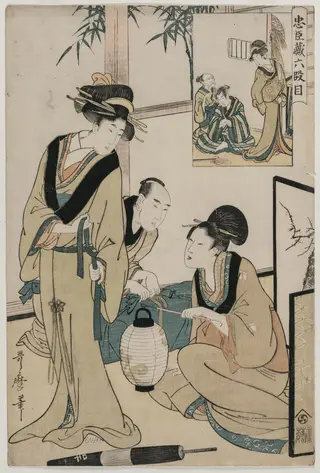 Chushingura: Act VI of The Storehouse of Loyalty, by Kitagawa Utamaro, 1794