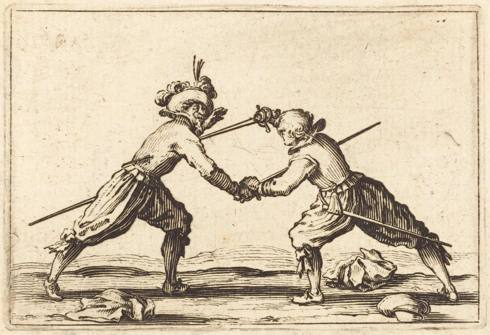 Duel with Swords, detail