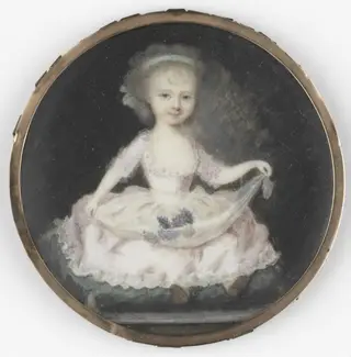 Portrait of a girl, by Anthonie Joseph Helant, ivory, 1794