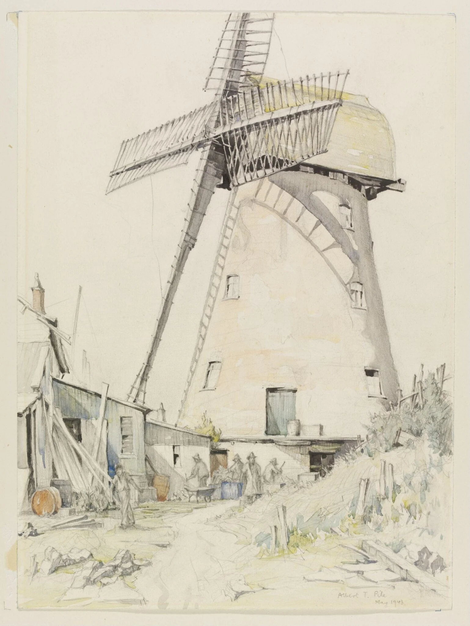 Windmill at Little Marton, near Blackpool, detail