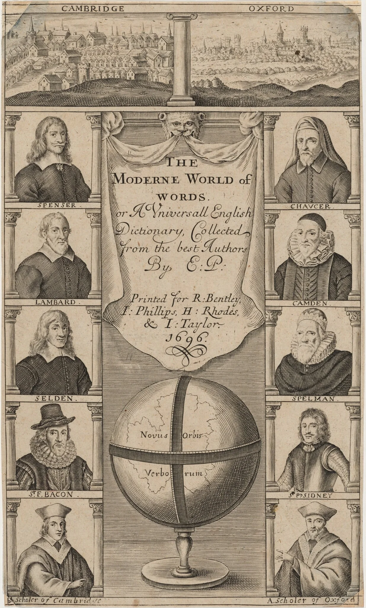 Title Page to the Moderne World of Words, or A Universal English Dictionary, detail