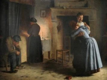 La vuelta al hogar, detail