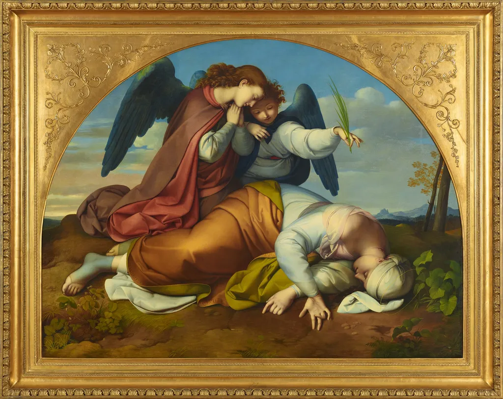 Die tote heilige Caecilia (Römische Fassung), by Johann Scheffer von Leonhardshoff, oil, 1820