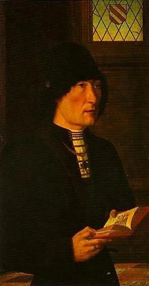 Portrait of Pierantonio Bandini Baroncelli (on the reverse: the annunciation: The Virgin), detail