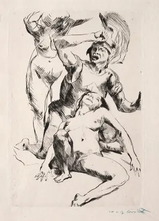 Theseus and Ariadne, by Lovis Corinth, 1914