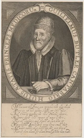 William Butler, Physician, by Simon van de Passe, ink, 1621