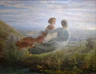 Poem of the Soul - The flight of the soul, by Louis Janmot, oil, 1854