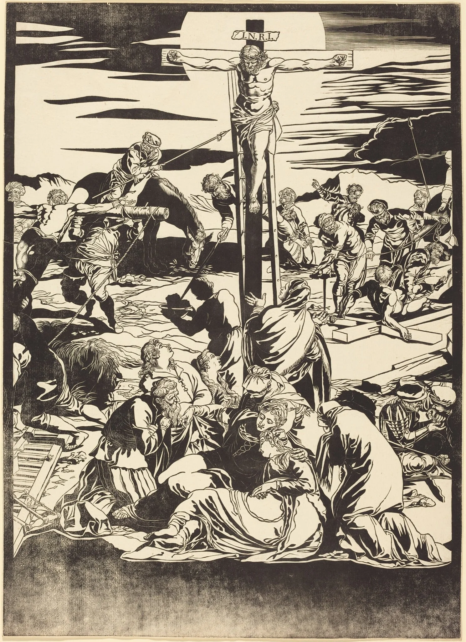 The Crucifixion [center plate], detail