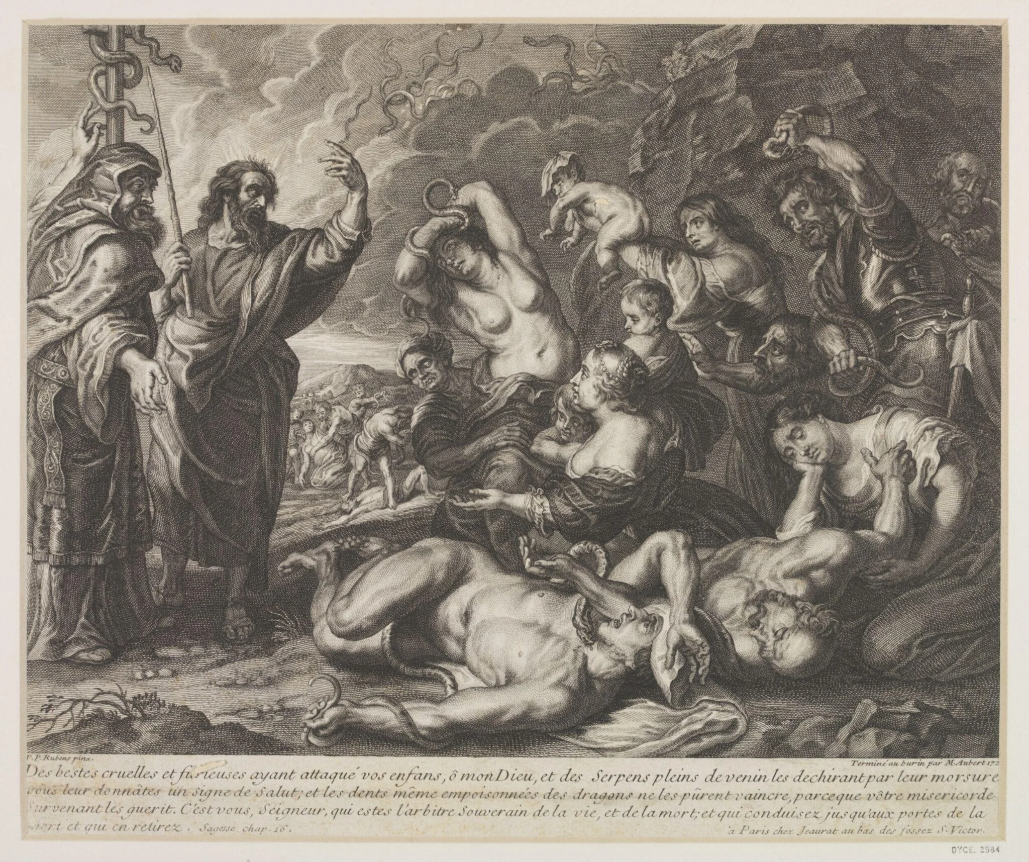 The Children of Israel and the Plague of Fiery Serpents, detail