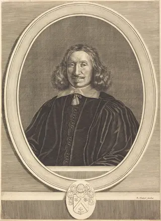Michel Larcher, by Robert Nanteuil, ink, 1649