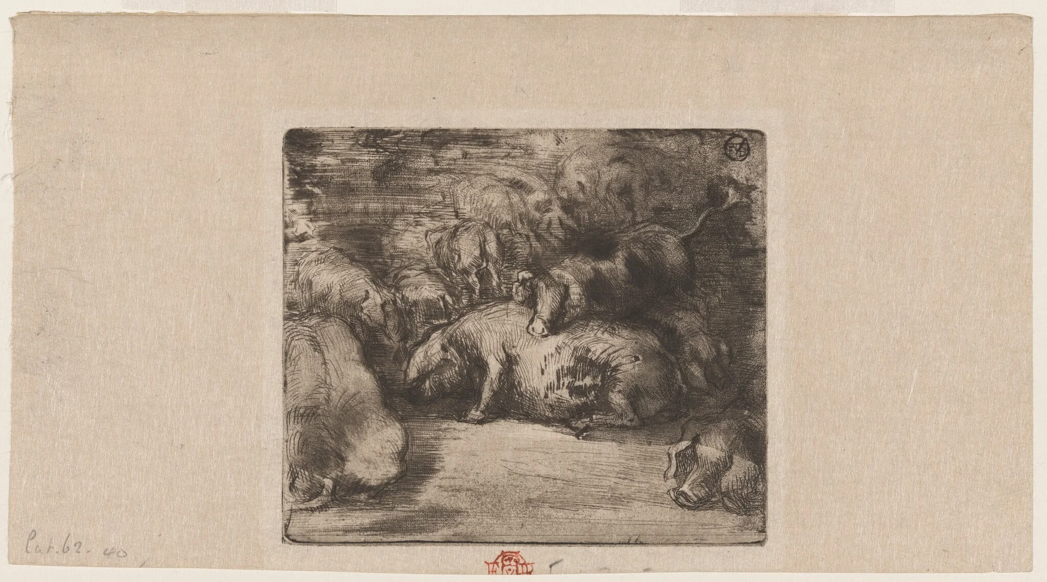Cochons au soleil (Pigs in the Sun), detail