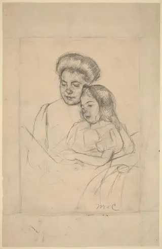 The Picture Book (No. 1), by Mary Cassatt, graphite, 1901