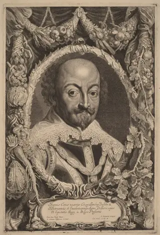 John, Count of Nassau, by Jonas Suyderhoff, ink, 1650
