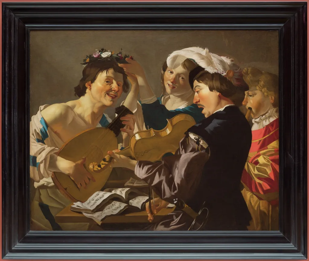 The Concert, by Dirck van Baburen, oil, 1623