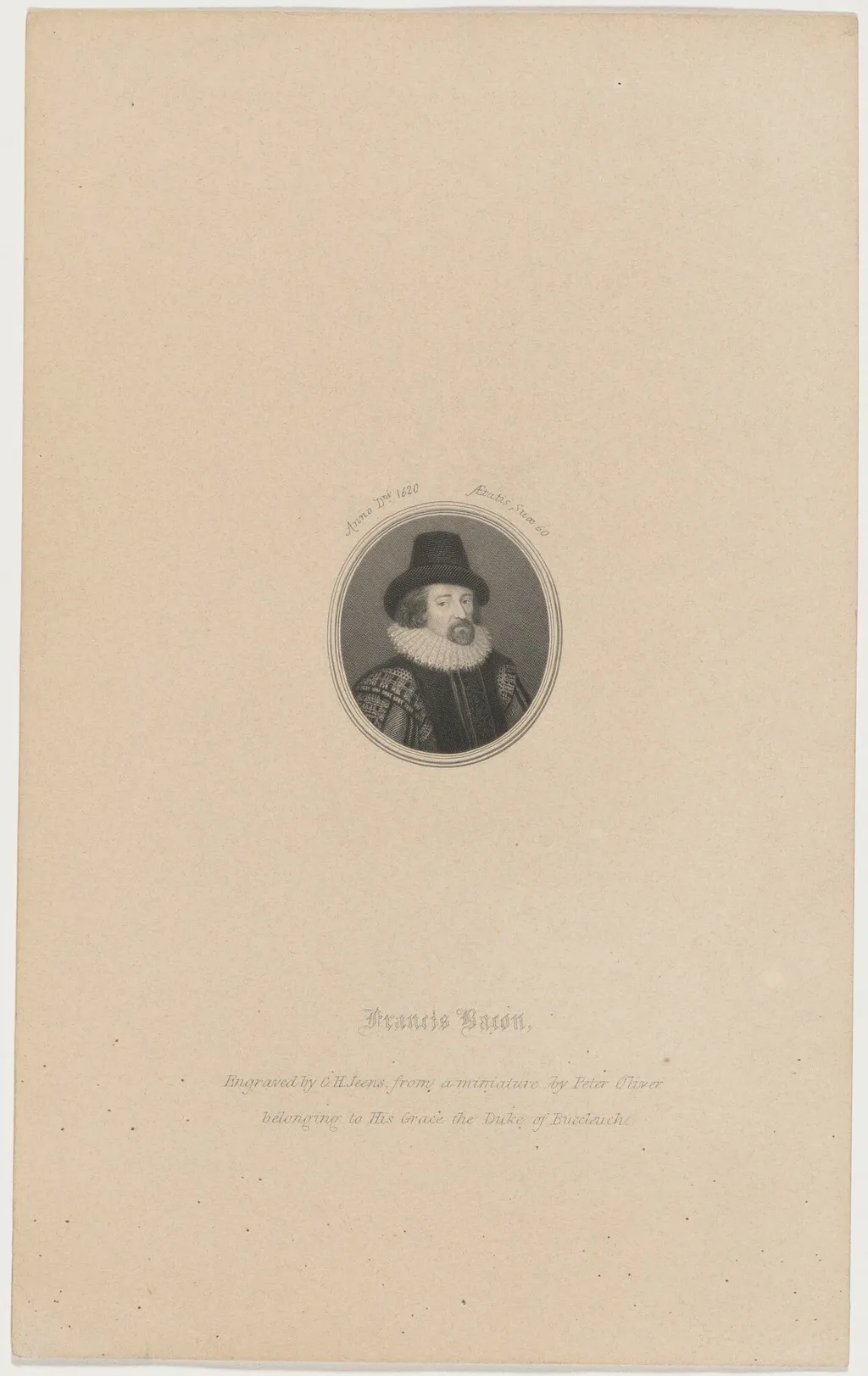 Francis Bacon, by Charles Henry Jeens, ink, 1853