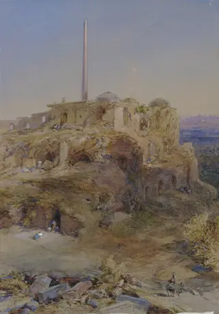 Ferosze Shah's Laht, Old Delhi, by William Simpson, watercolor, 1861