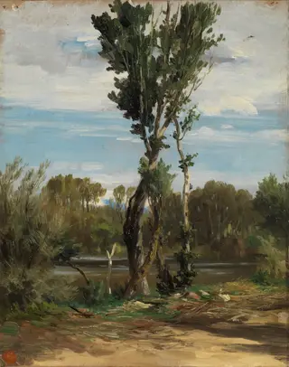 El lago de la Casa de Campo, by Carlos de Haes, oil, 1872