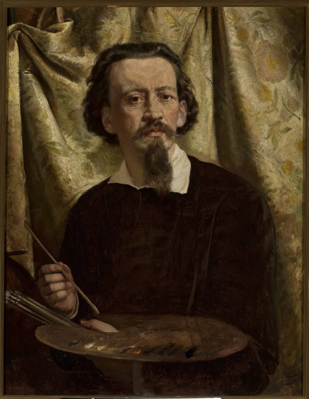 Self-portrait, by Ignacy Jasiński, oil, 1890
