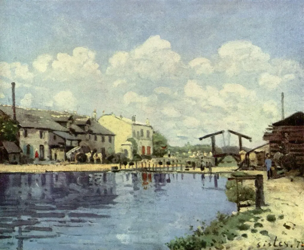 Le Canal Saint-Martin, by Alfred Sisley, oil, 1872