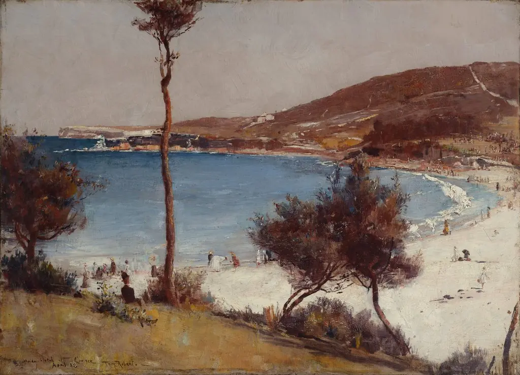 Holiday sketch at Coogee, by Thomas Roberts, oil, 1894