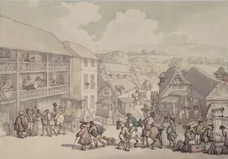 The White Hart Inn, Windsor, by Thomas Rowlandson, watercolor, 1780