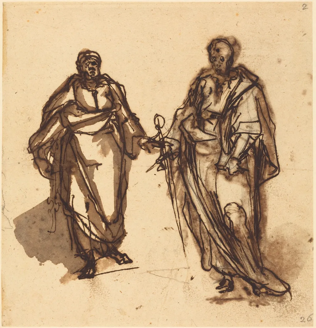 Saints Peter and Paul, by Cherubino Alberti, ink, 1584
