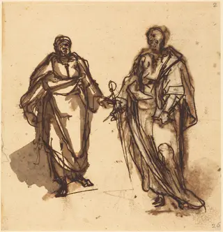 Saints Peter and Paul, by Cherubino Alberti, ink, 1584