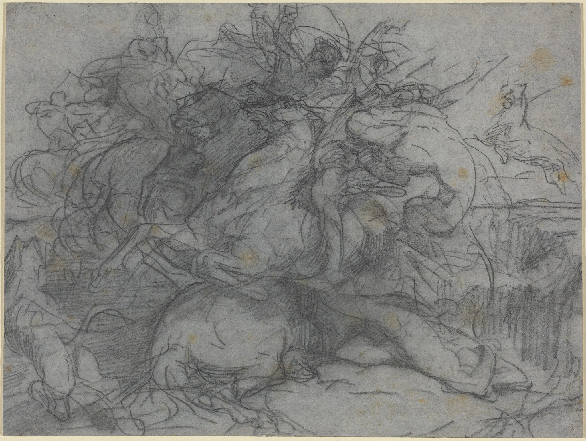 Study for "Surprise" (Battle of the Tigers), detail