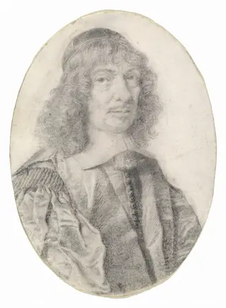 Marin Cureau de La Chambre, by Robert Nanteuil, graphite, 1656