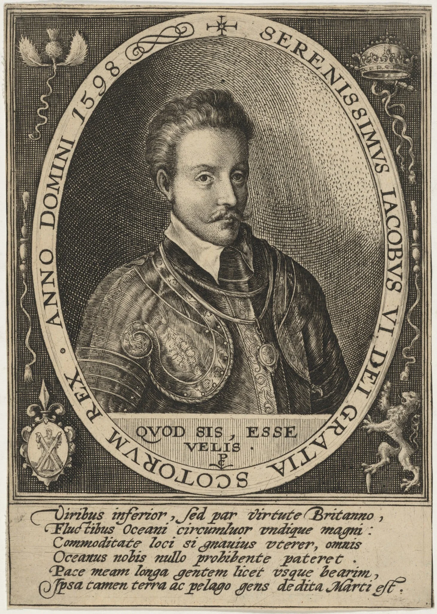 James I, as King of Scotland, detail