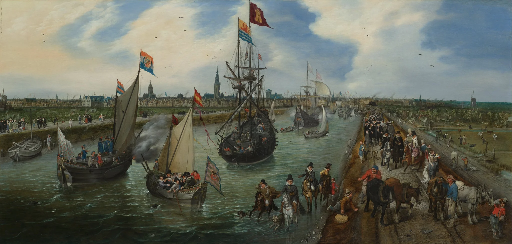 The Departure of a Dignitary from Middelburg, detail