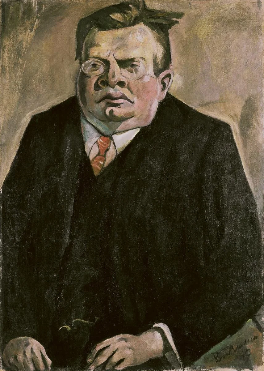 Portrait of Max Reger, detail