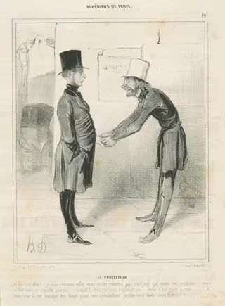 Le Protecteur, by Honoré Daumier, ink, 1842