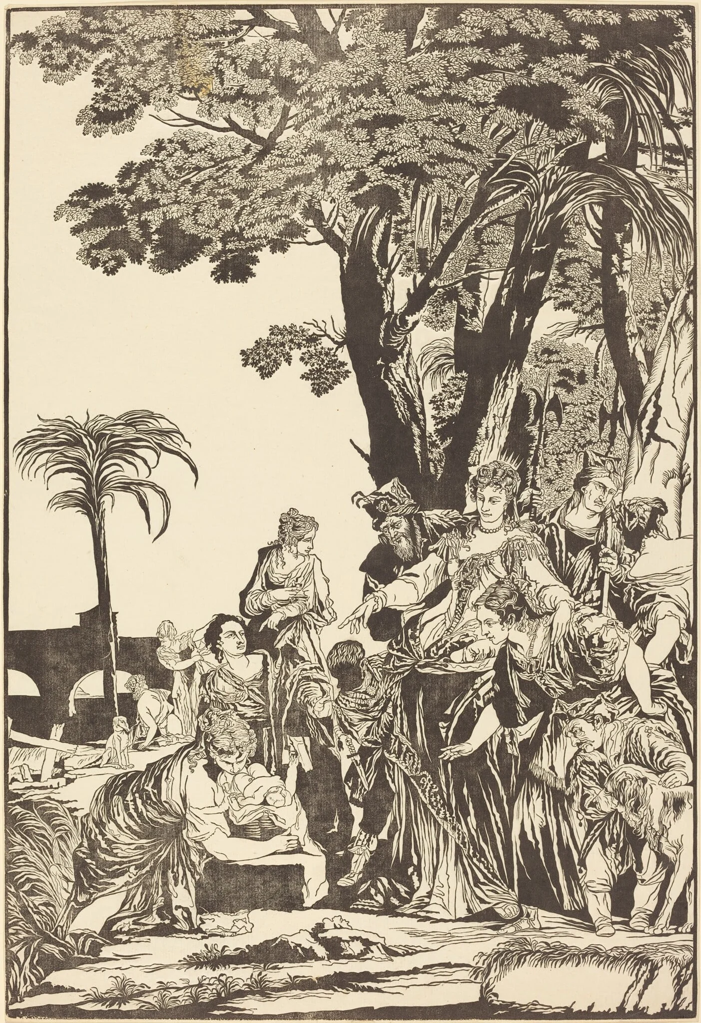 The Finding of Moses, detail