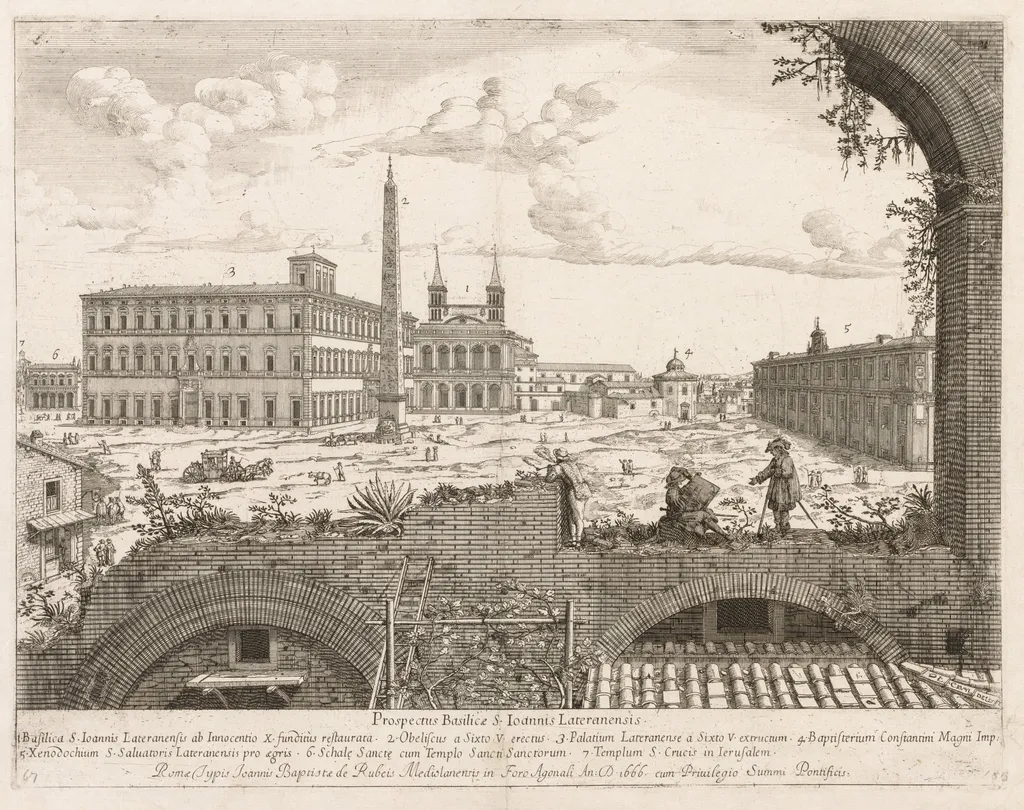 S. Giovanni in Laterano from "Prospectus Locurum Urbis Romae Insign[ium]", by Lievin Cruyl, 1666