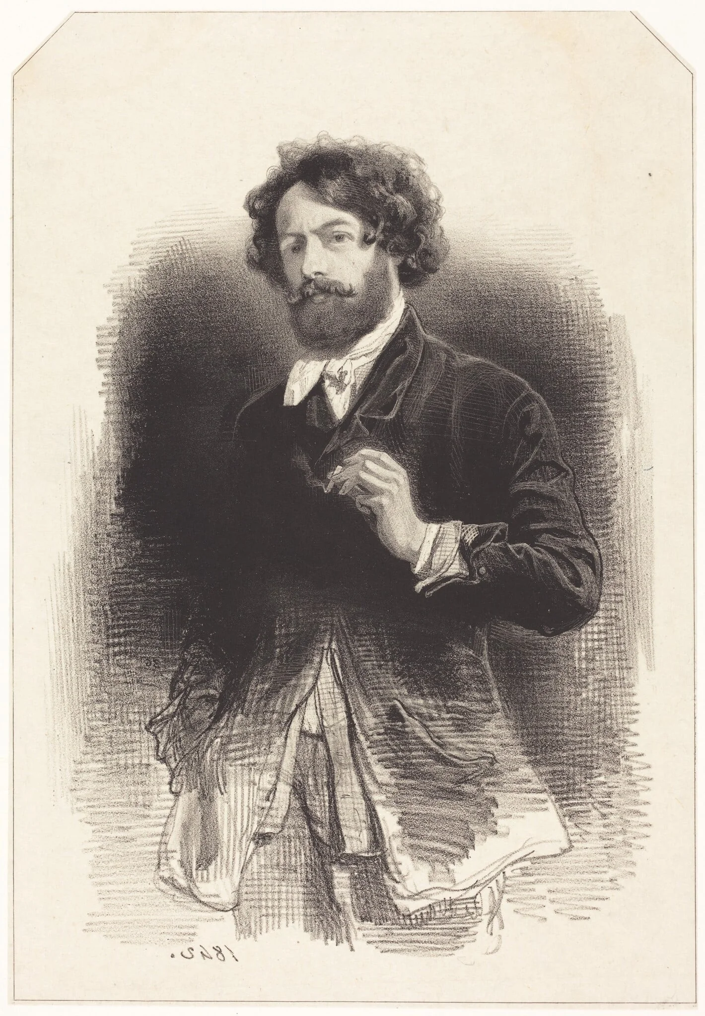 Self-Portrait with a Cigarette, detail