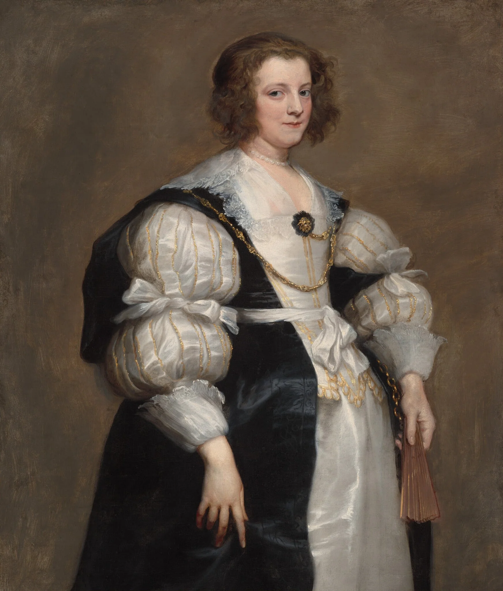 Lady with a Fan, detail