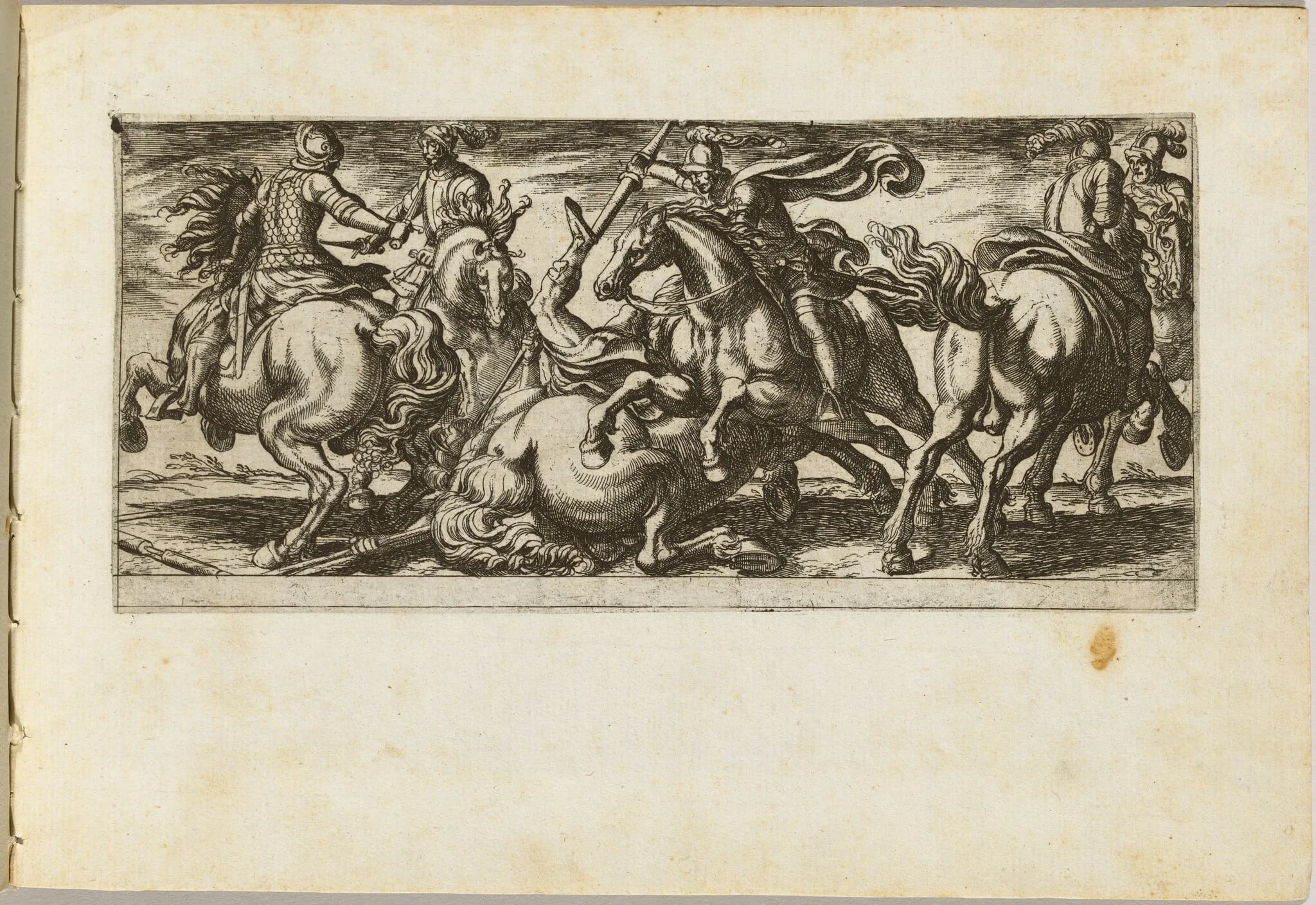 Six Cavalrymen in Combat, detail