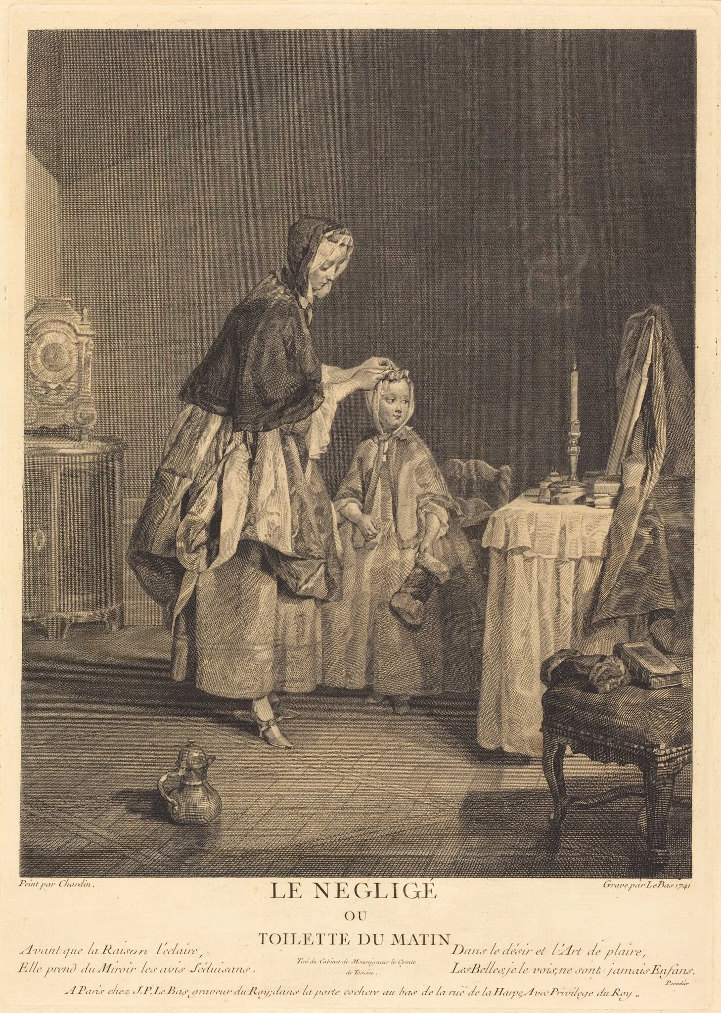 Le neglige, ou la toilette du matin, detail