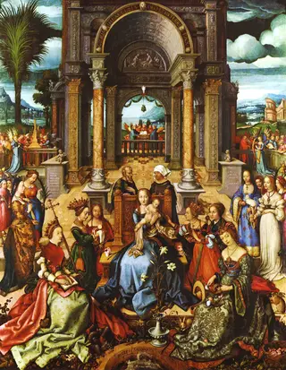 Virgin with Child by Hans Holbein the Elder, Museu Nacional de Arte Antiga, by Hans Holbein the Elder, oil, 1519