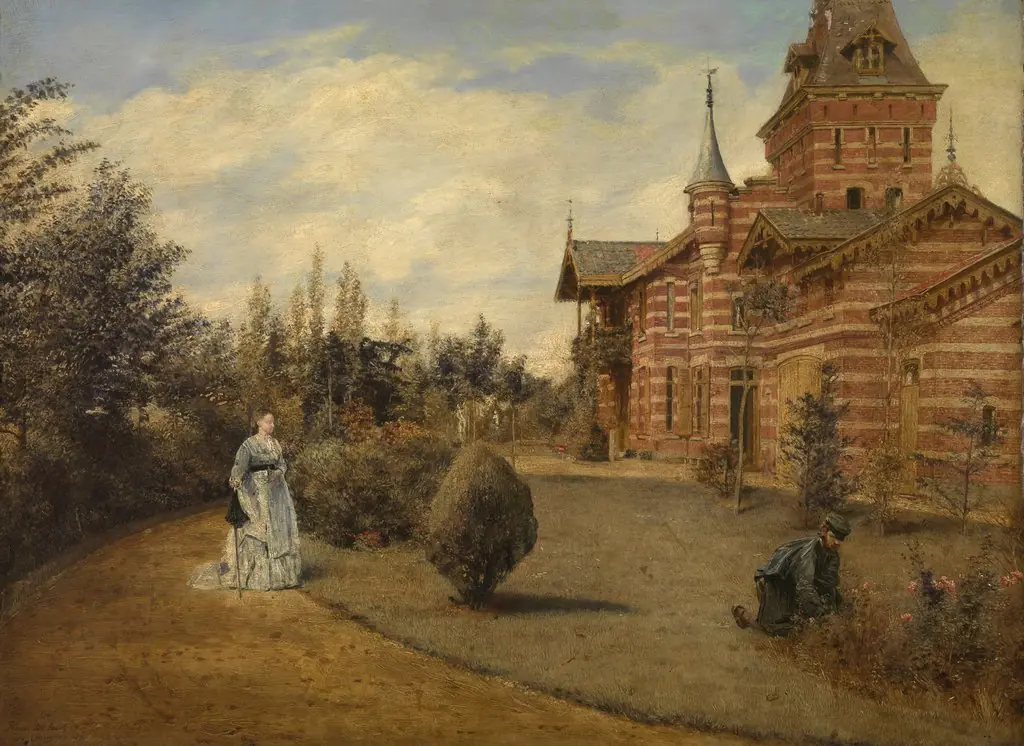 The Country House of Gustave Coûteaux, by Henri de Braekeleer, oil, 1871