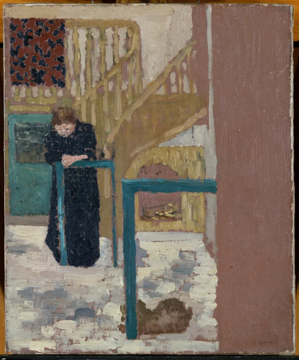 Mme Vuillard in a Set Designer's Studio, by Édouard Vuillard, oil, 1897