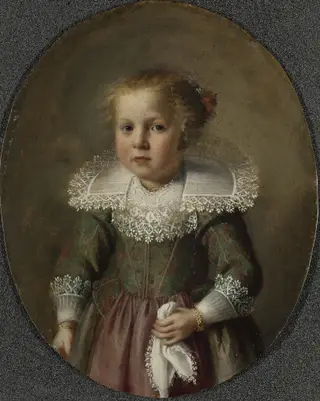 Portrait of Josina Cornelisdr van Esch, by Cornelius van Poelenburgh, oil, 1632