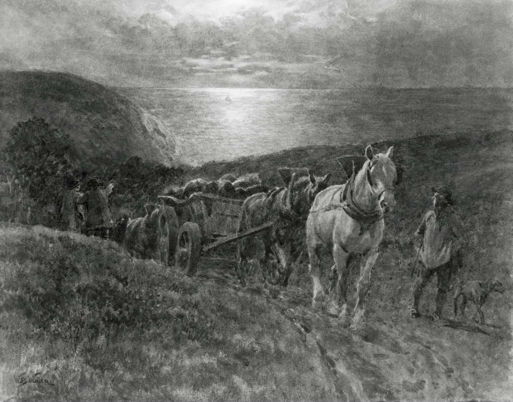 The Smugglers, by William Barnes Wollen, watercolor, 1924