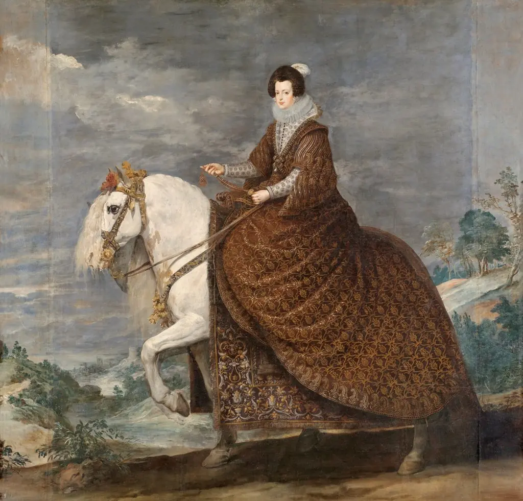 Equestrian Portrait of Elisabeth of France, by Diego Velázquez, oil, 1631