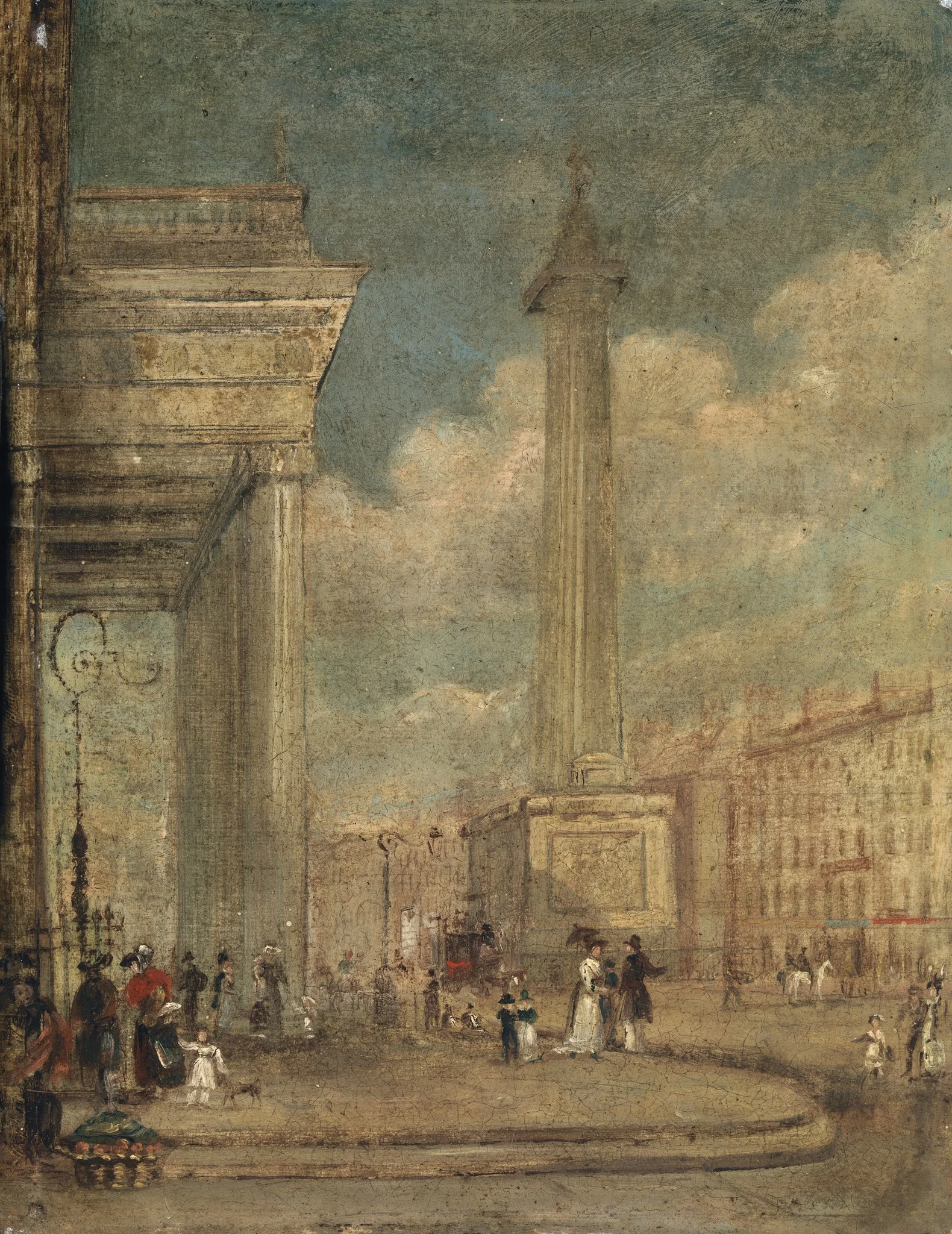 A View of O'Connell Street, Dublin, detail