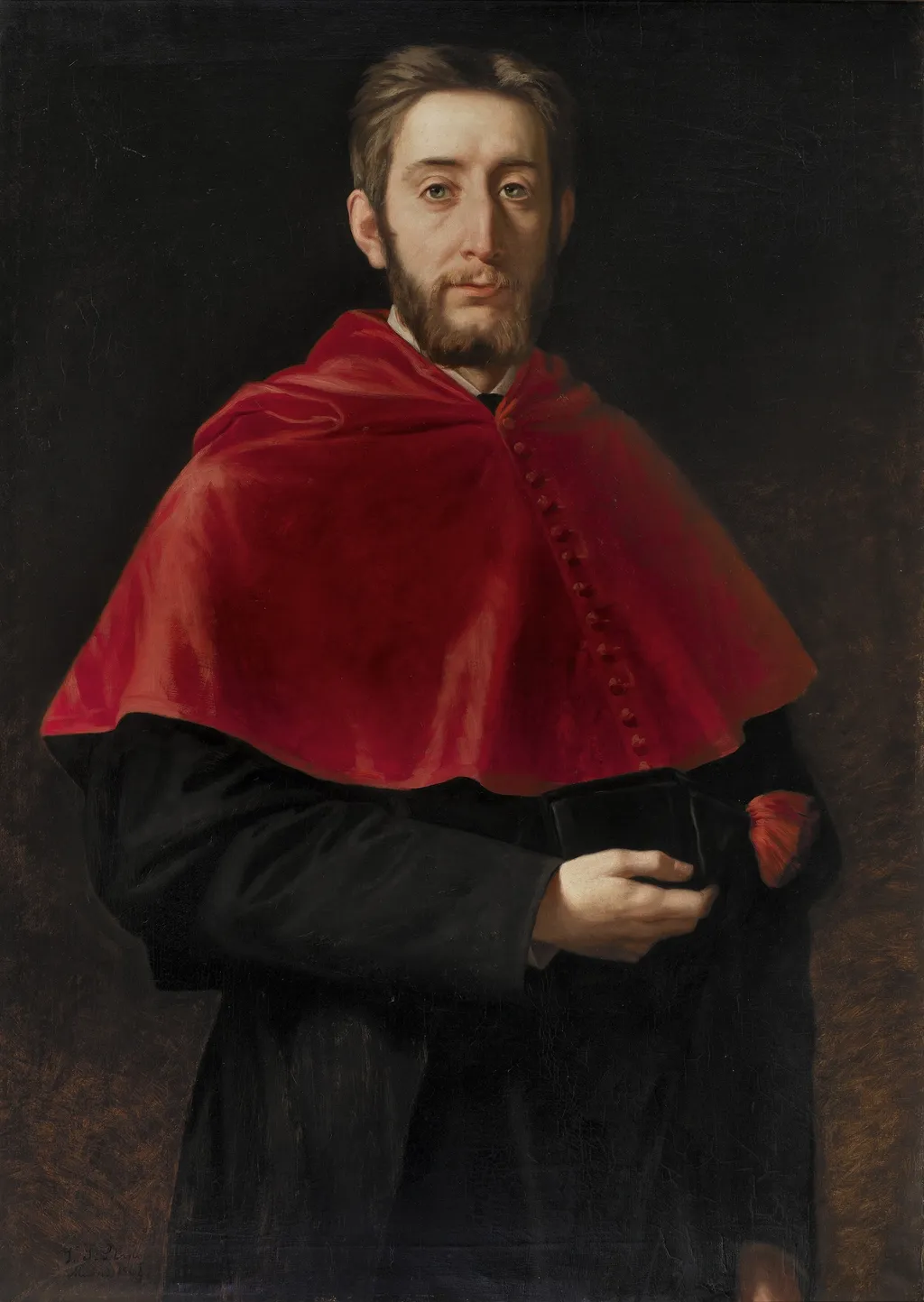El pintor Enrique Mélida y Alinari togado, by Ignacio Suárez Llanos, oil, 1864