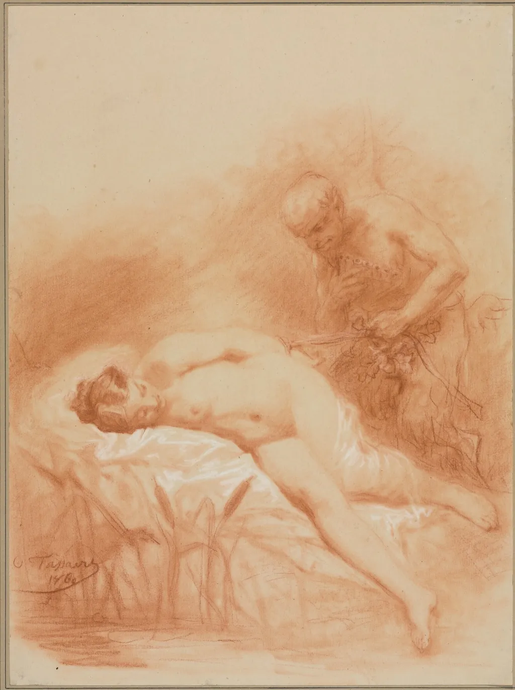 Nymphe et Faune, by Octave Tassaert, 1804